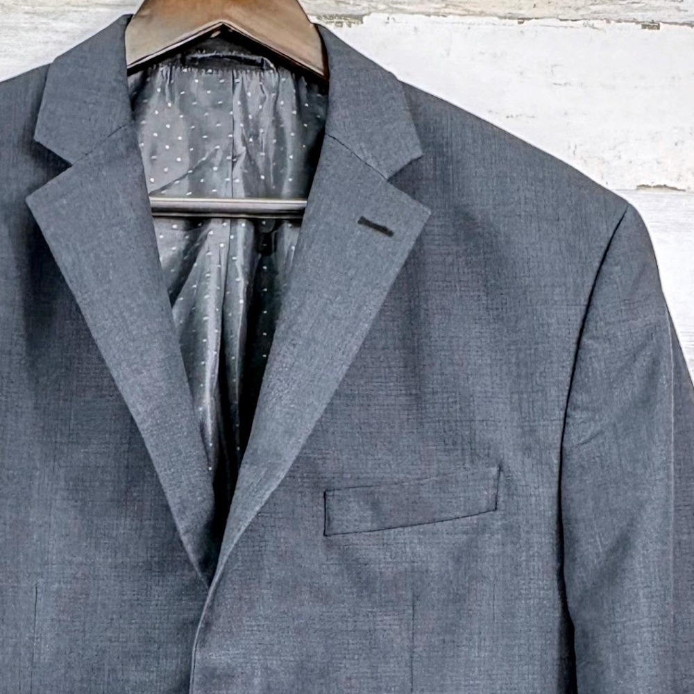 Collection by Michael Strahan Blazer Men 44R Gray Wool Blend Two Button Corpcore